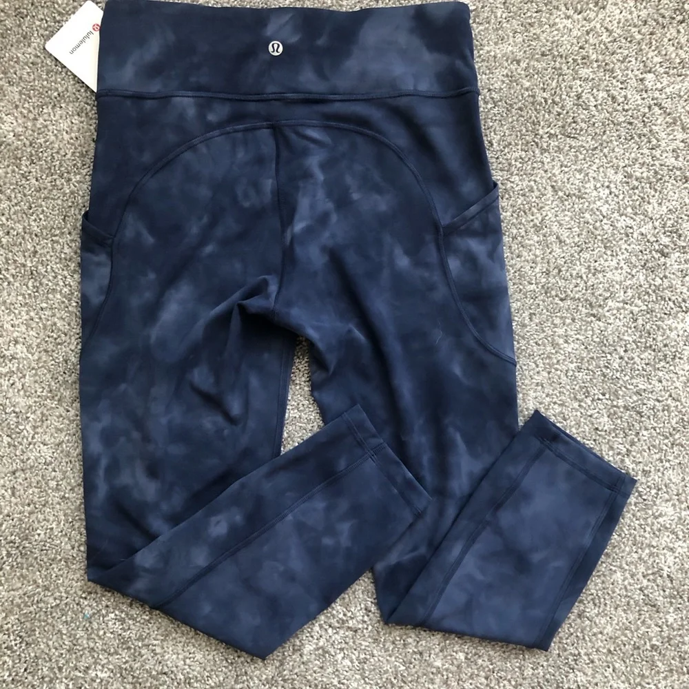 lululemon athletica Navy Tie-Dye High-Rise Leggings